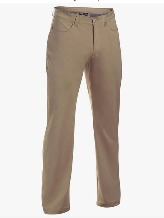 Under Armour Other - Under Armour Men's Beige Golf Pants Fit 34x32 Polyester Khakis